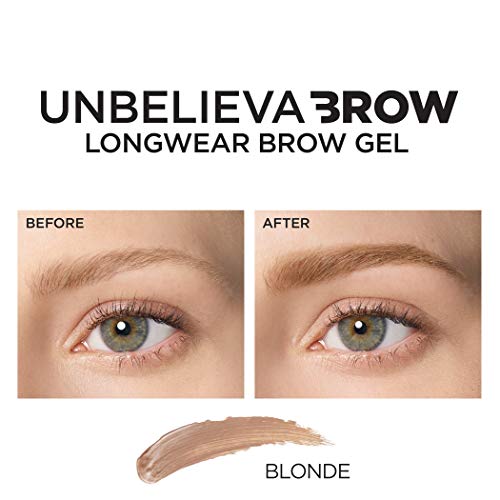 'Oreal Paris Unbelieva-Brow Longwear Waterproof Tinted Brow Gel, Smudge-resistant, Transfer- Proof, Quick Drying, Easy