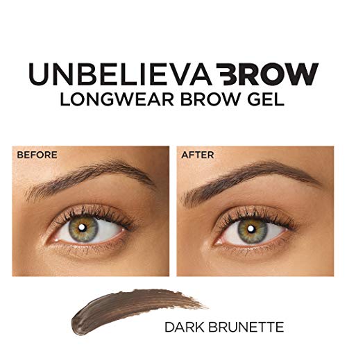 'Oreal Paris Unbelieva-Brow Longwear Waterproof Tinted Brow Gel, Smudge-resistant, Transfer- Proof, Quick Drying, Easy