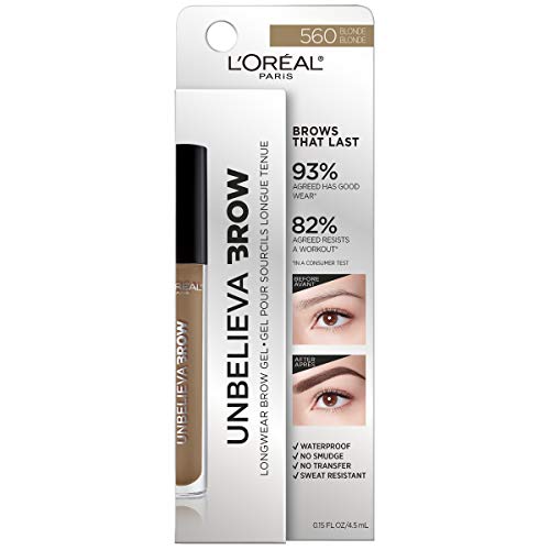 'Oreal Paris Unbelieva-Brow Longwear Waterproof Tinted Brow Gel, Smudge-resistant, Transfer- Proof, Quick Drying, Easy