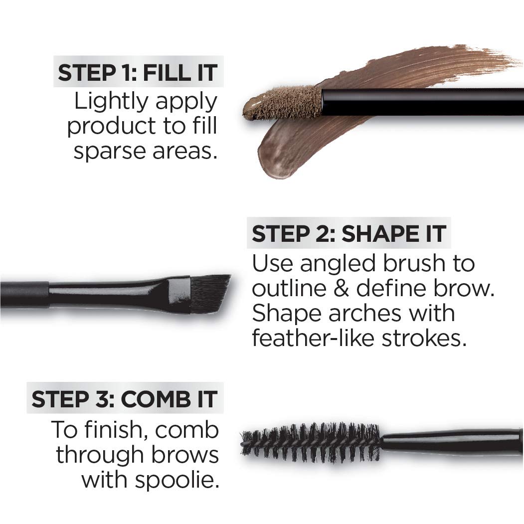 'Oreal Paris Unbelieva-Brow Longwear Waterproof Tinted Brow Gel, Smudge-resistant, Transfer- Proof, Quick Drying, Easy