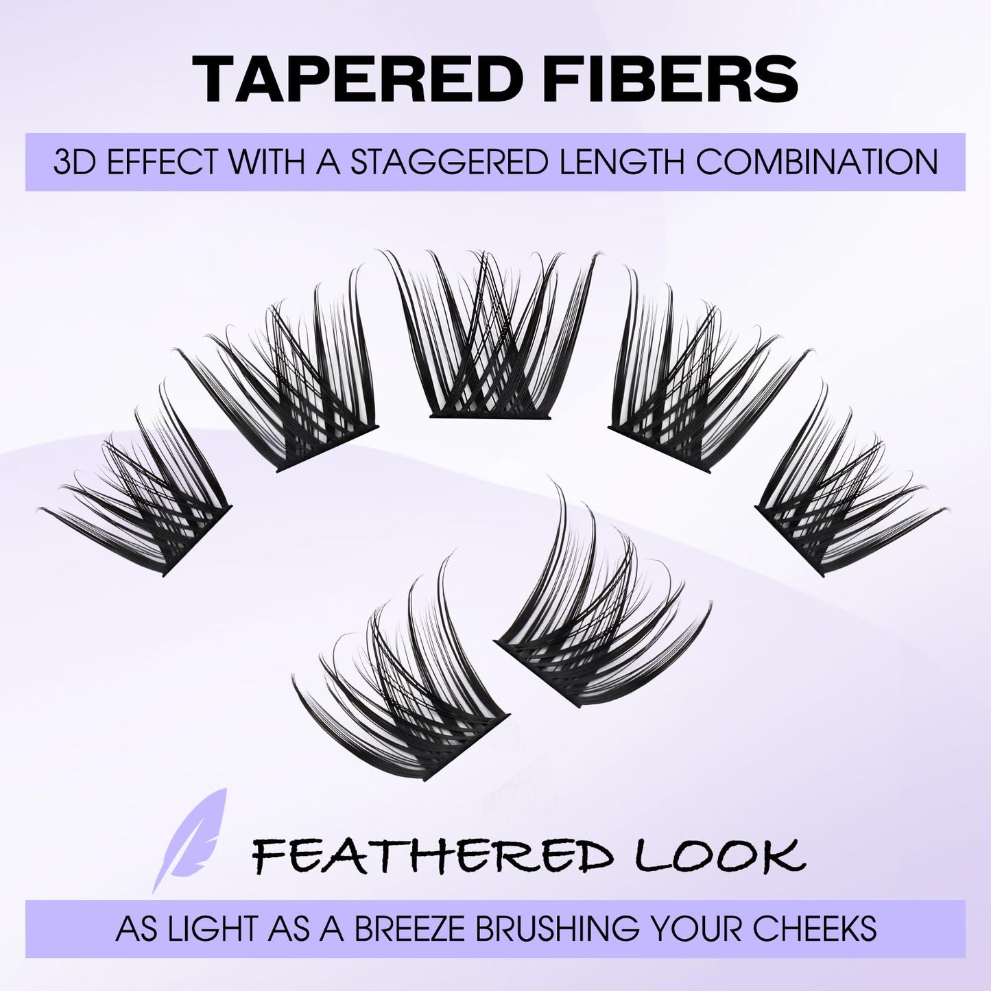Individual Cluster Lashes 30D/40D Mixed Natural Eyelash Clusters