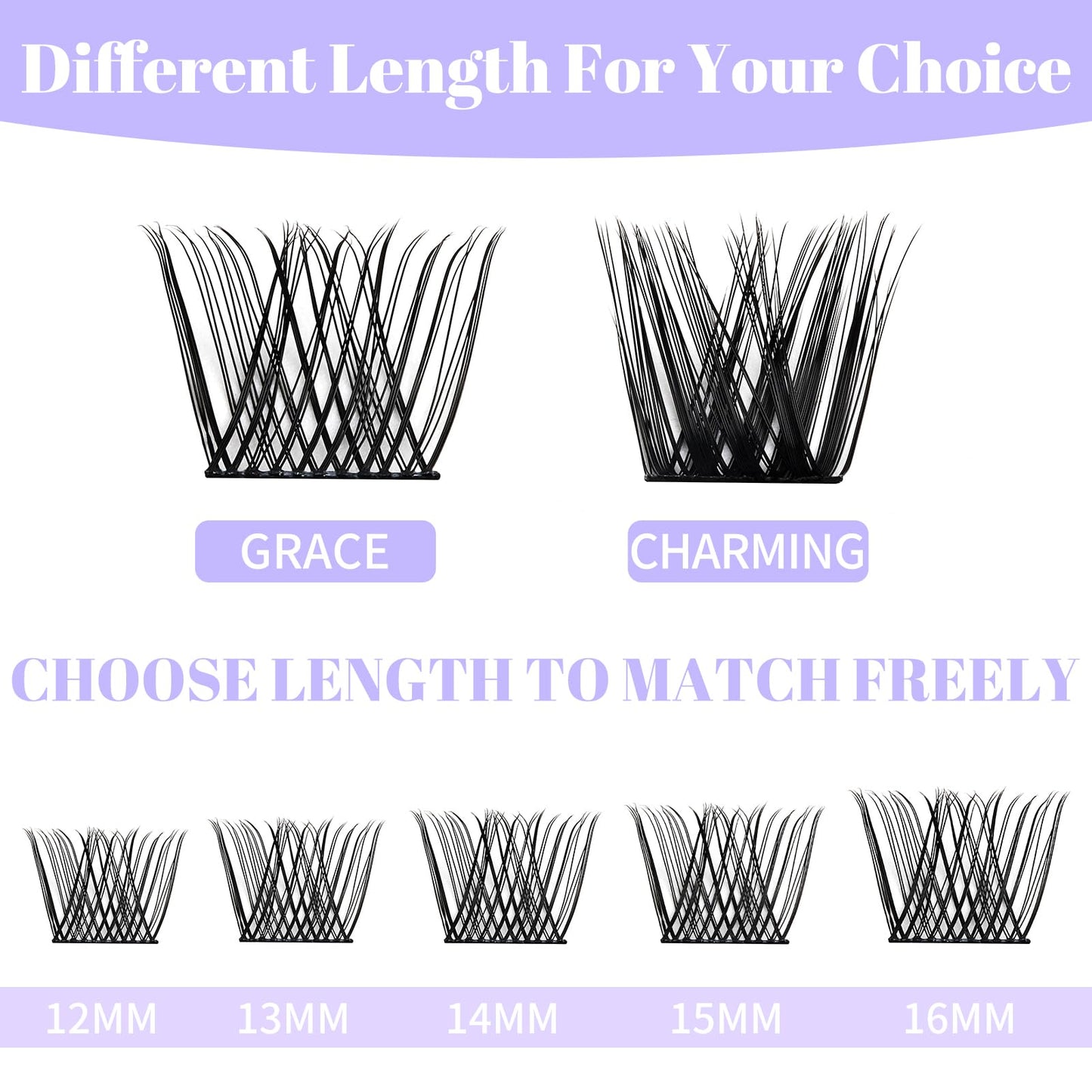 Individual Cluster Lashes 30D/40D Mixed Natural Eyelash Clusters