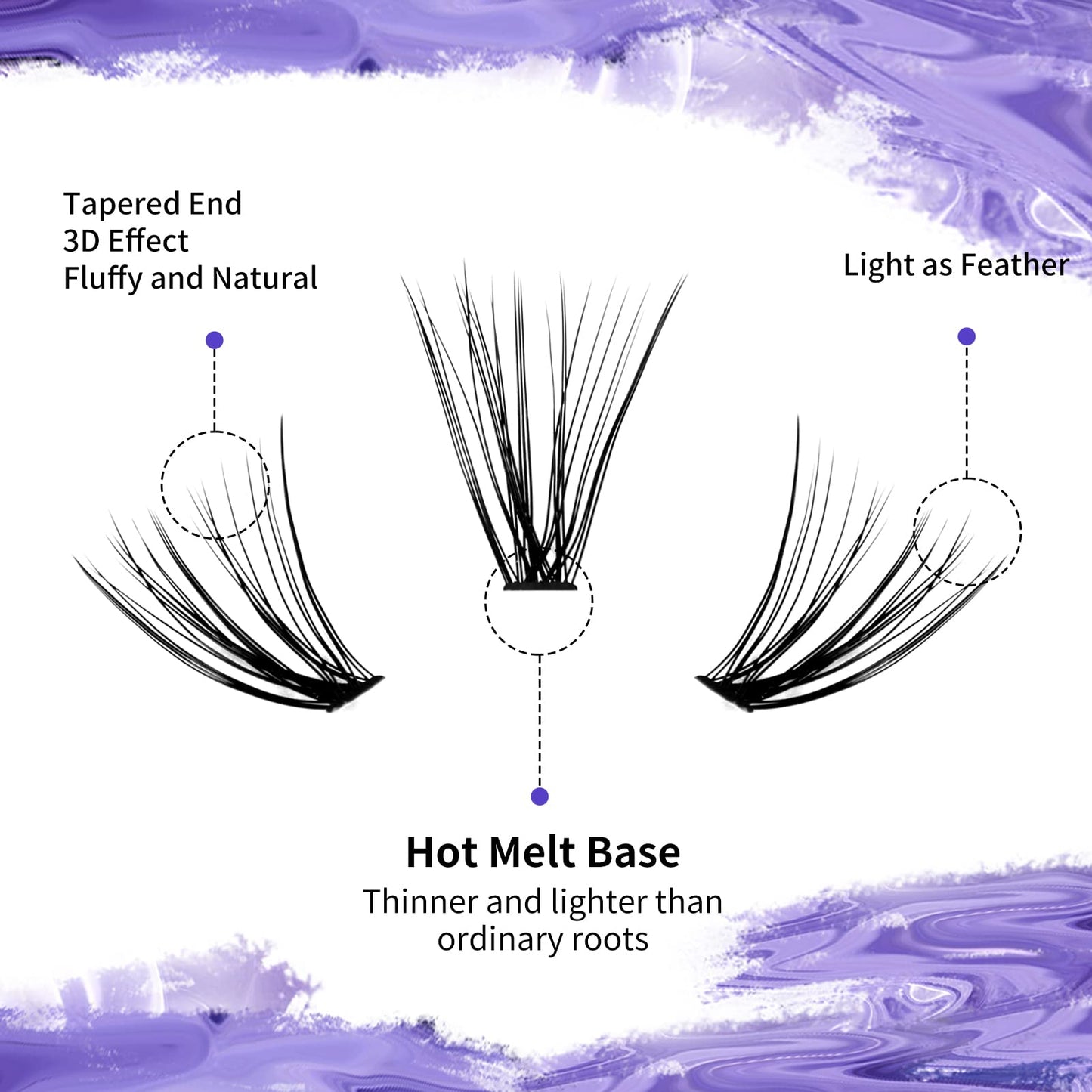 Individual Cluster Lashes 30D/40D Mixed Natural Eyelash Clusters