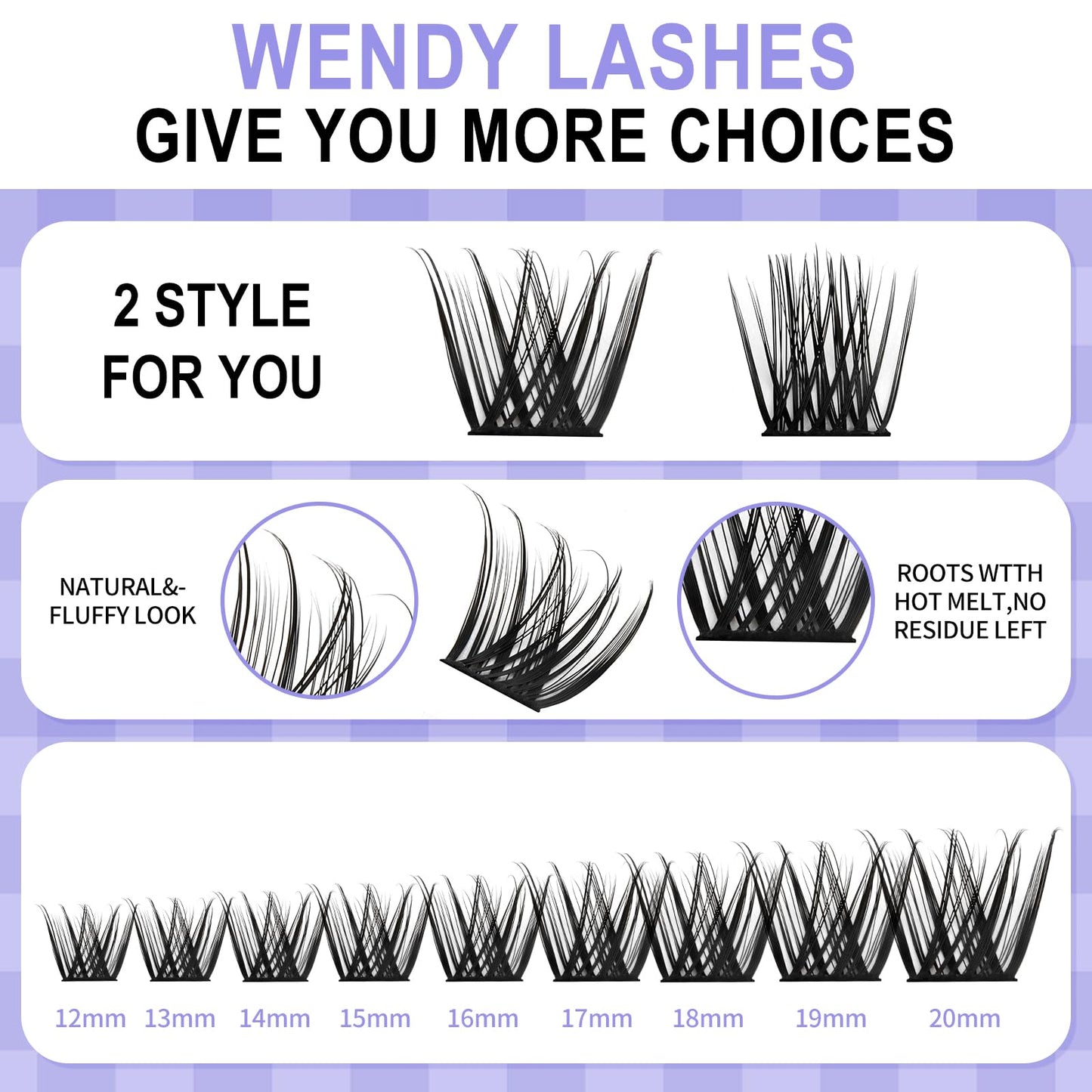 Individual Cluster Lashes 30D/40D Mixed Natural Eyelash Clusters