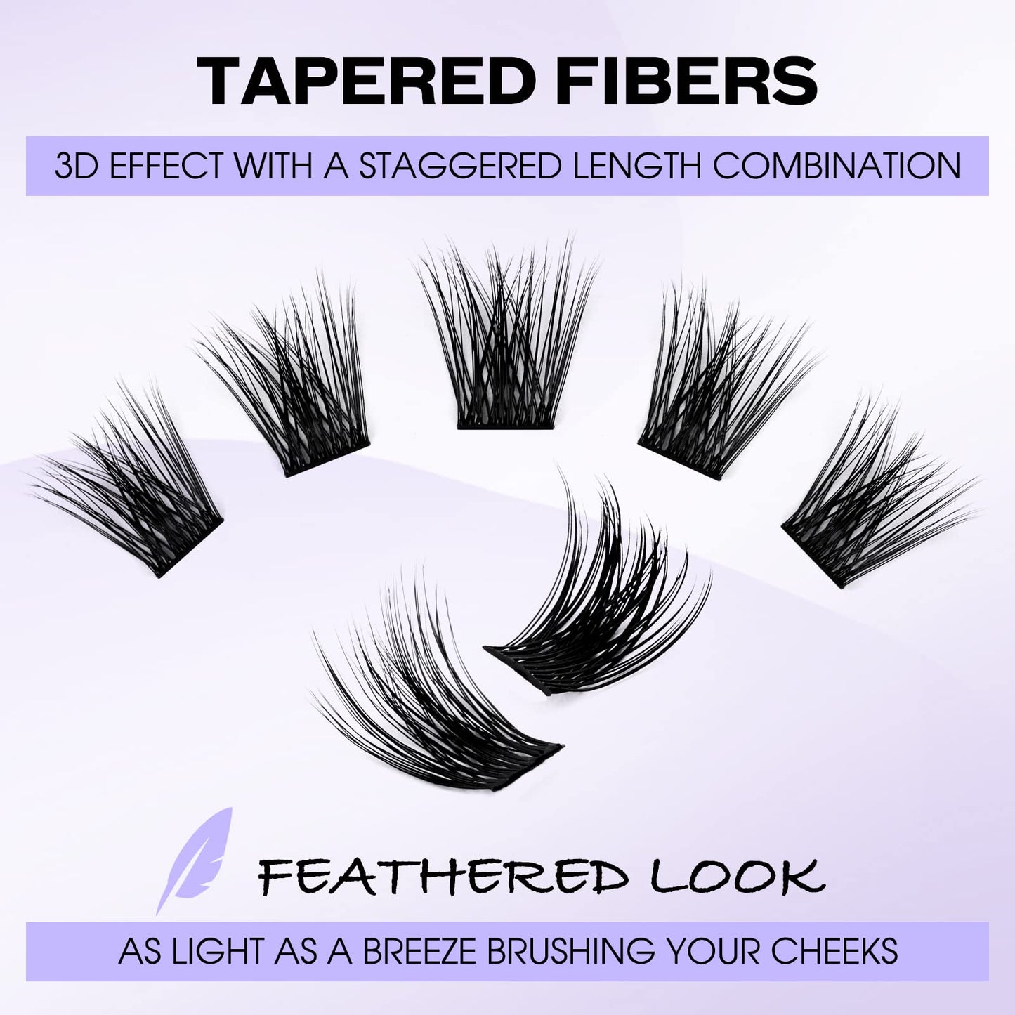 Individual Cluster Lashes 30D/40D Mixed Natural Eyelash Clusters