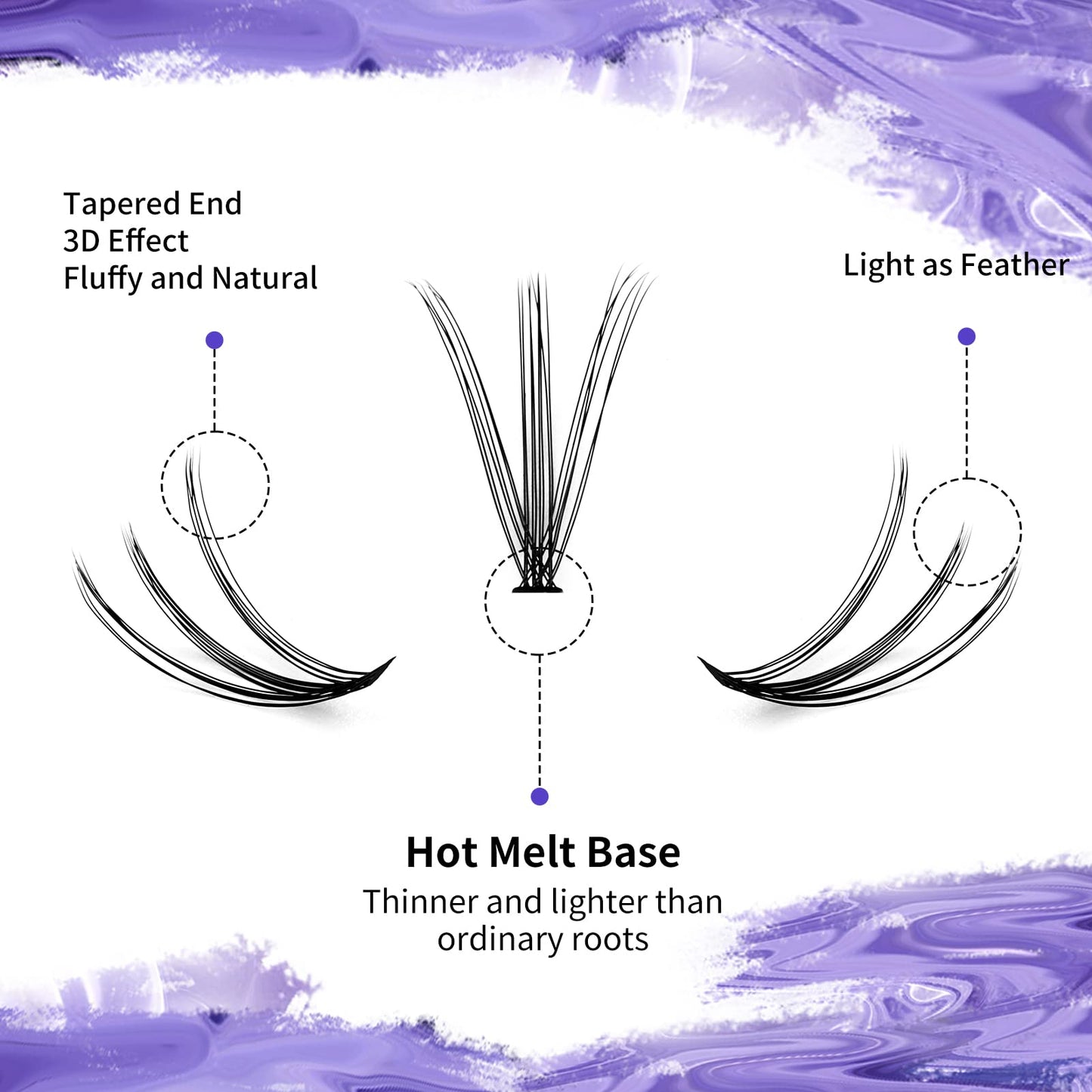 Individual Cluster Lashes 30D/40D Mixed Natural Eyelash Clusters