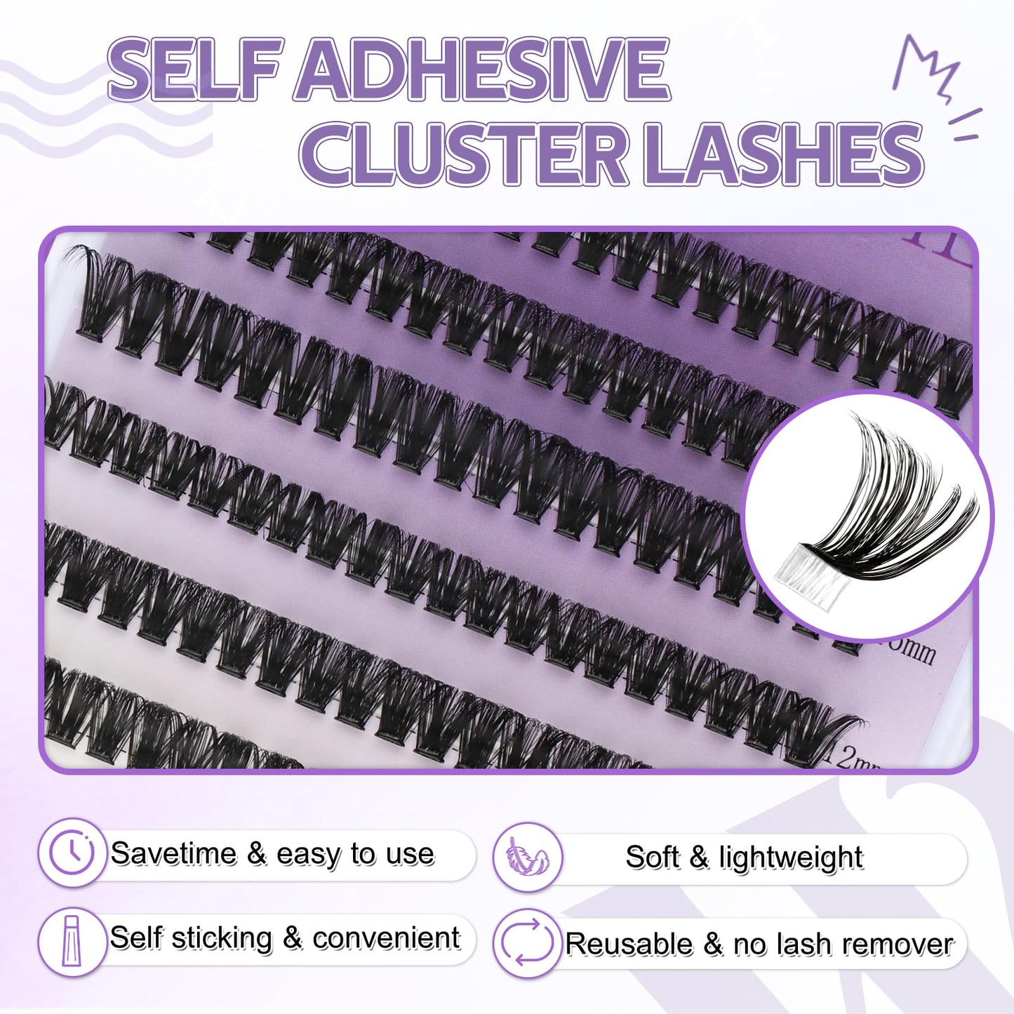 Individual Cluster Lashes 30D/40D Mixed Natural Eyelash Clusters