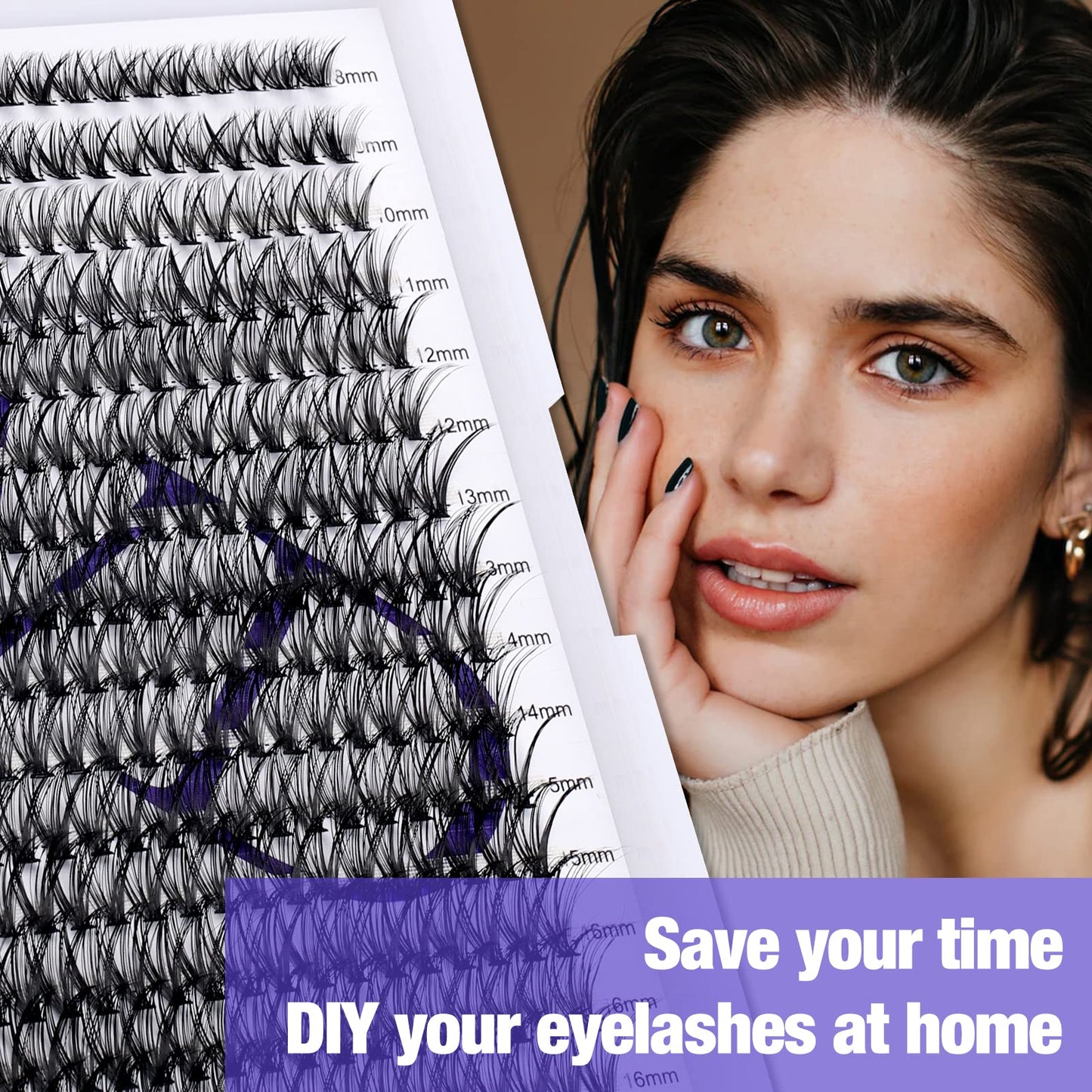 Individual Cluster Lashes 30D/40D Mixed Natural Eyelash Clusters