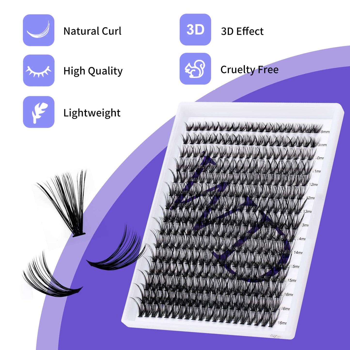 Individual Cluster Lashes 30D/40D Mixed Natural Eyelash Clusters