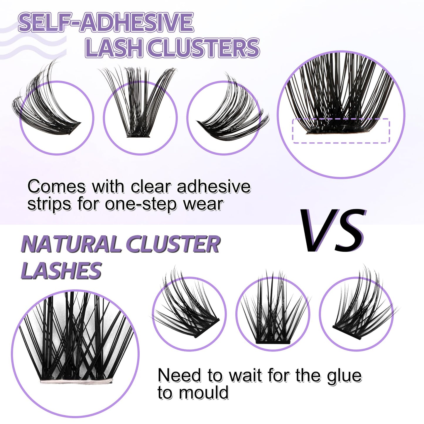 Individual Cluster Lashes 30D/40D Mixed Natural Eyelash Clusters