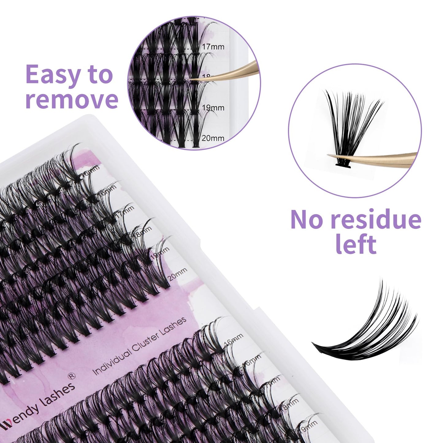 Individual Cluster Lashes 30D/40D Mixed Natural Eyelash Clusters