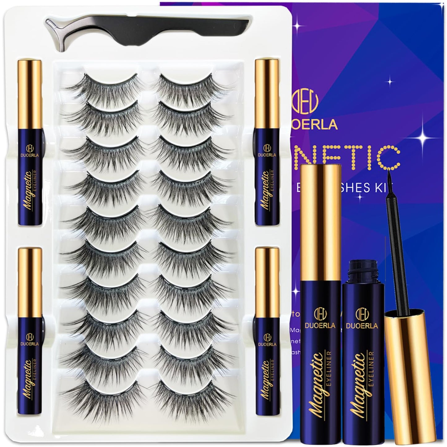 DUOERLA Magnetic Eyelashes Magnetic Lashes Natural