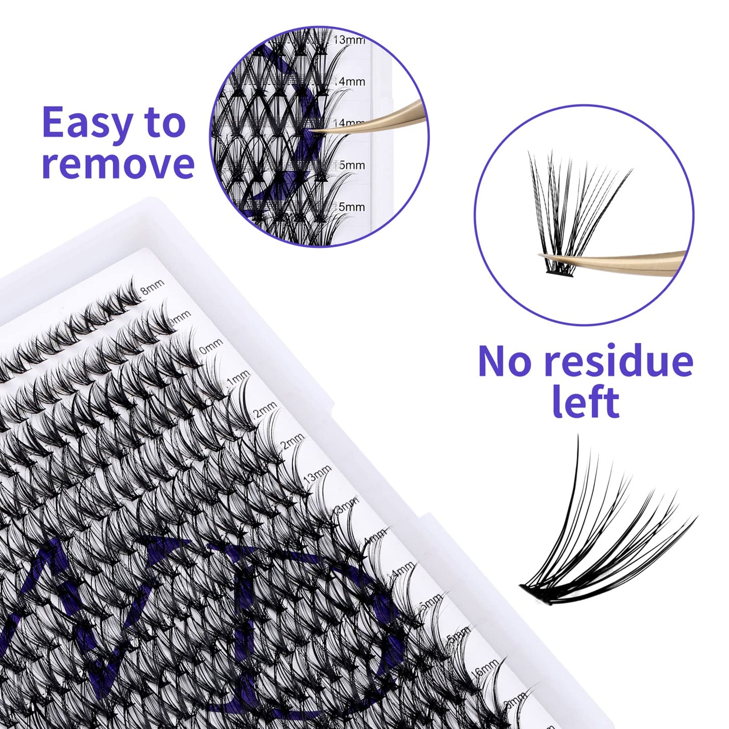 Individual Cluster Lashes 30D/40D Mixed Natural Eyelash Clusters
