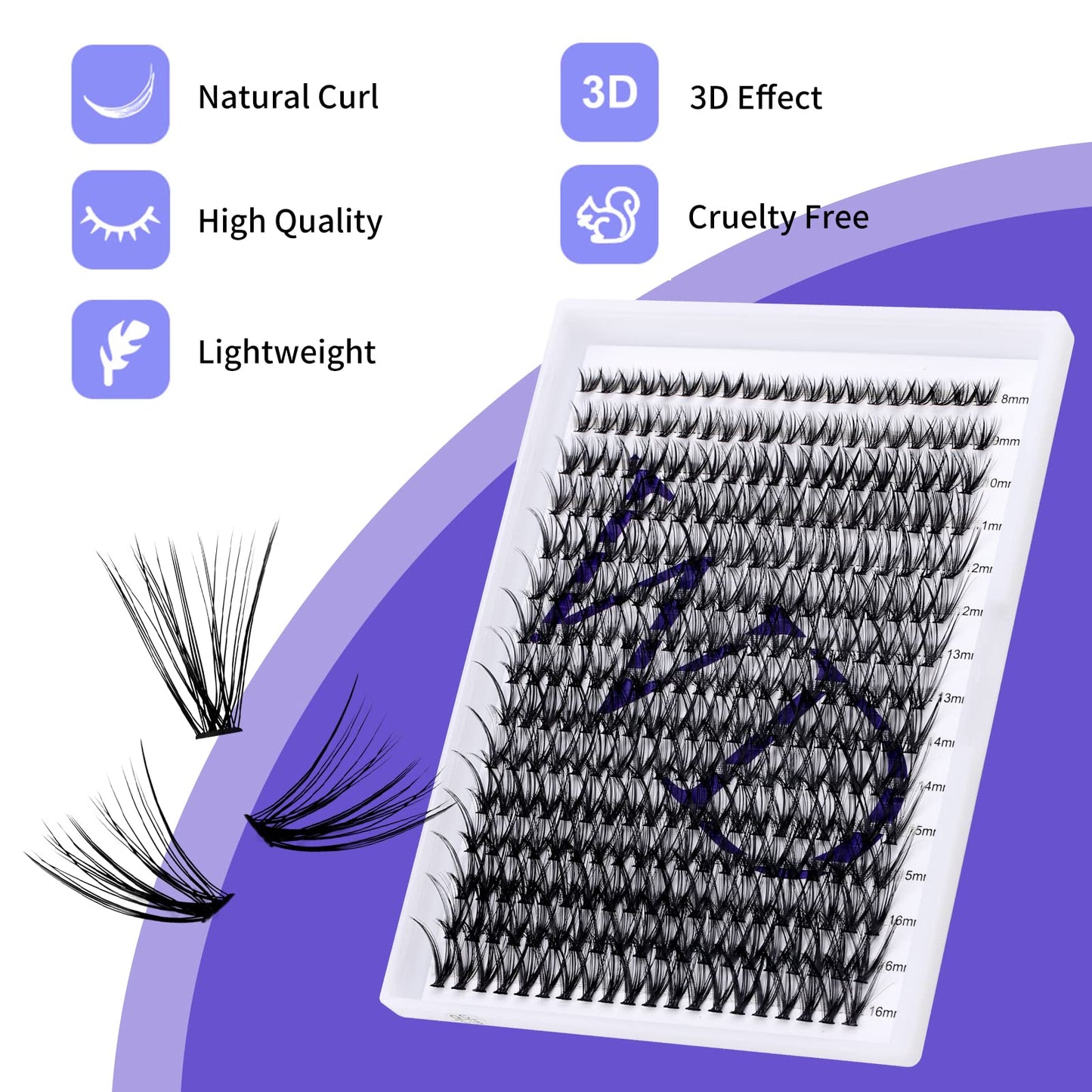 Individual Cluster Lashes 30D/40D Mixed Natural Eyelash Clusters