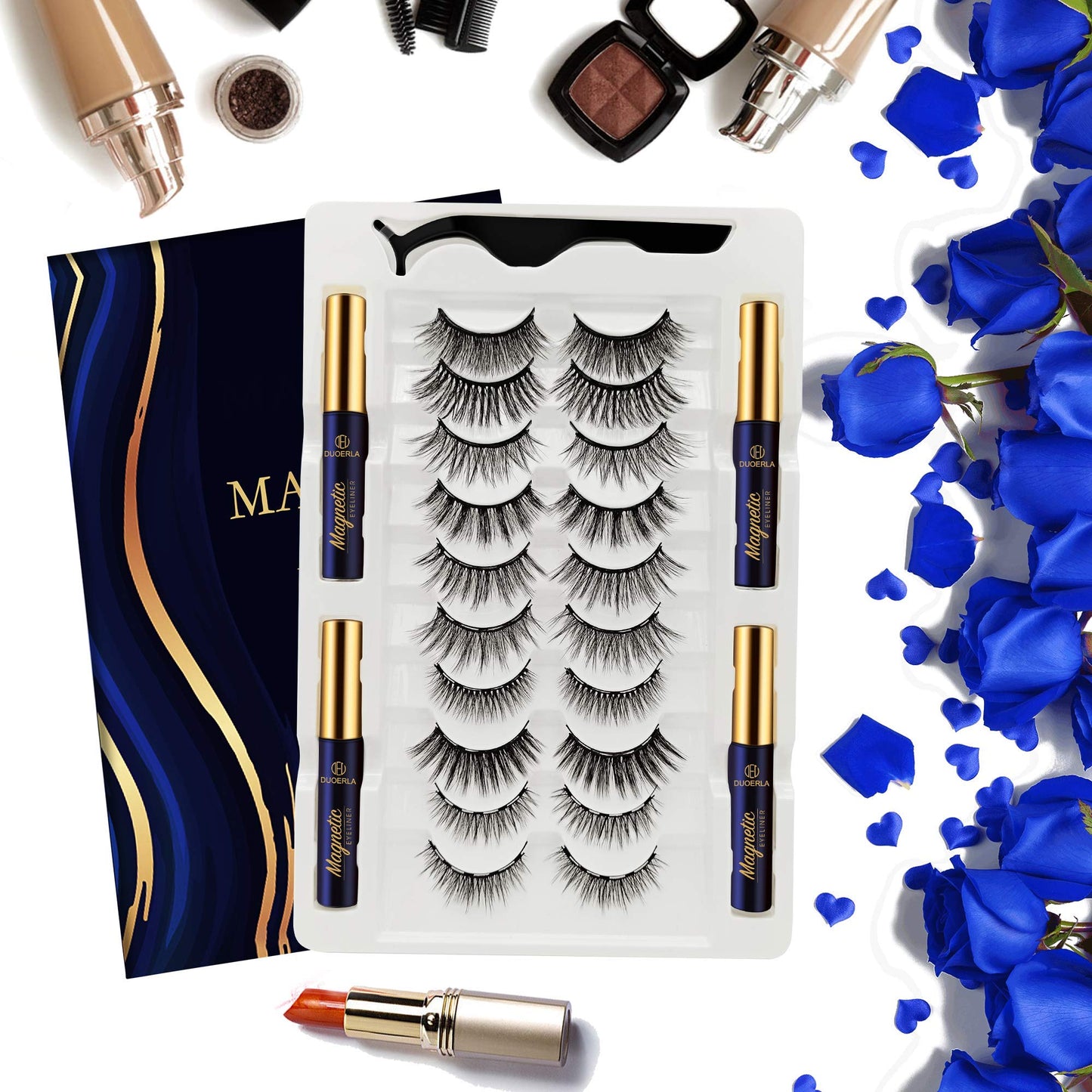 DUOERLA Magnetic Eyelashes Magnetic Lashes Natural