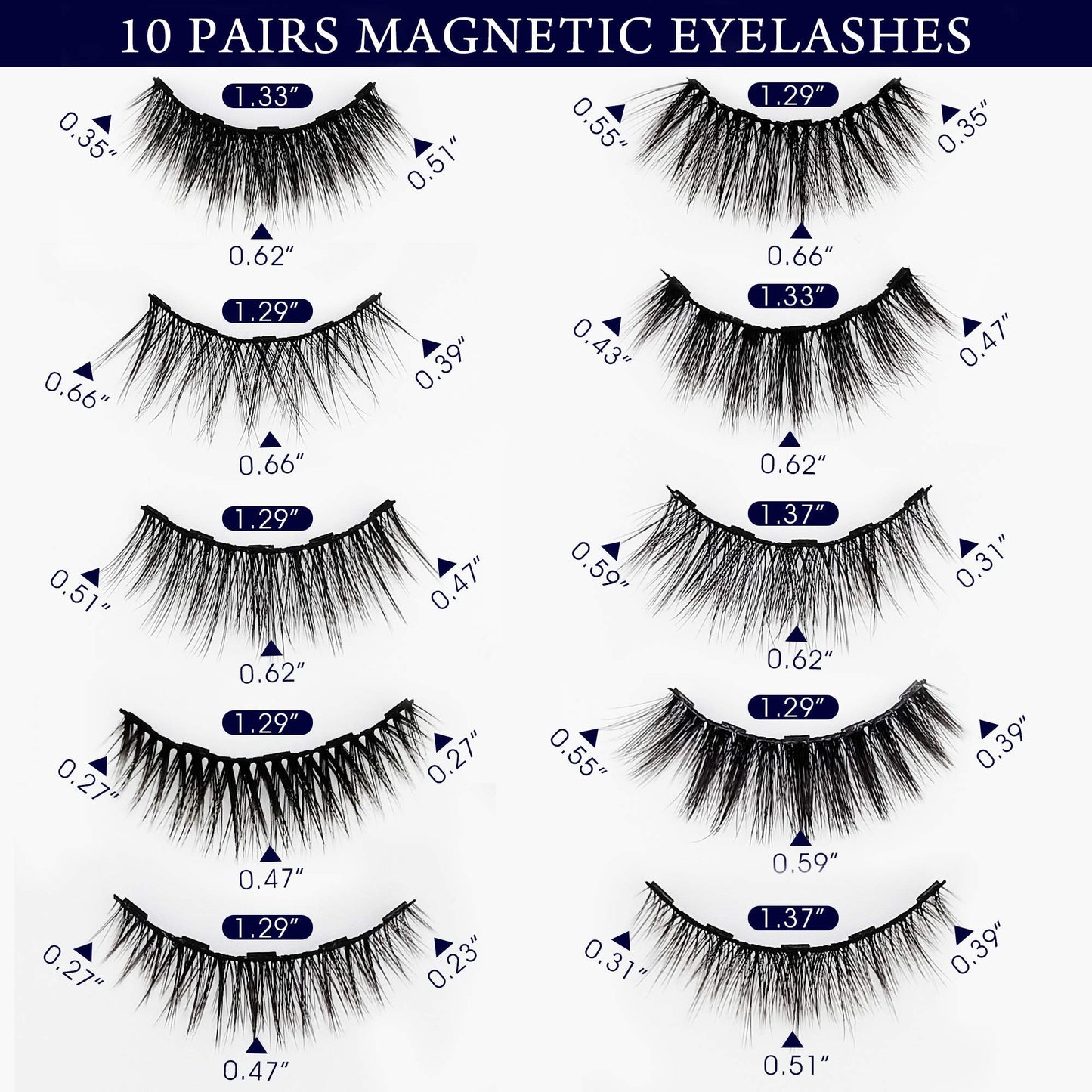 DUOERLA Magnetic Eyelashes Magnetic Lashes Natural