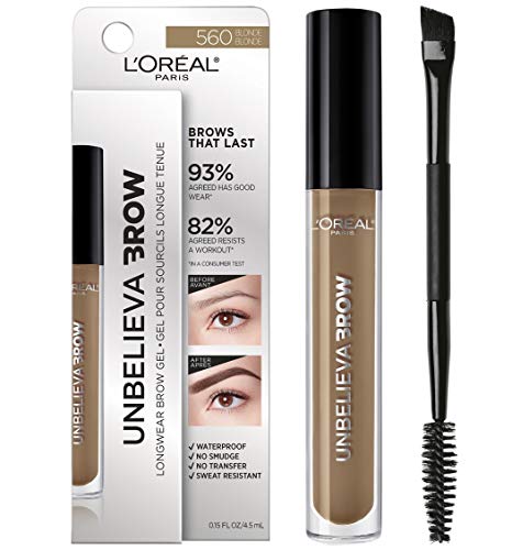 'Oreal Paris Unbelieva-Brow Longwear Waterproof Tinted Brow Gel, Smudge-resistant, Transfer- Proof, Quick Drying, Easy