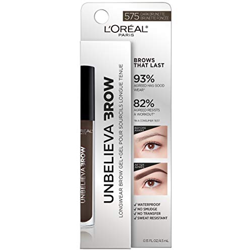 'Oreal Paris Unbelieva-Brow Longwear Waterproof Tinted Brow Gel, Smudge-resistant, Transfer- Proof, Quick Drying, Easy