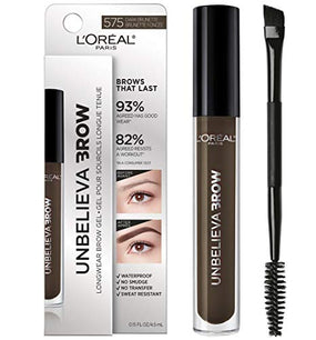 'Oreal Paris Unbelieva-Brow Longwear Waterproof Tinted Brow Gel, Smudge-resistant, Transfer- Proof, Quick Drying, Easy