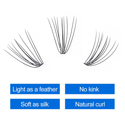 Individual Cluster Lashes 30D/40D Mixed Natural Eyelash Clusters