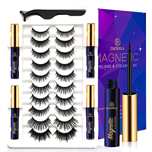 DUOERLA Magnetic Eyelashes Magnetic Lashes Natural