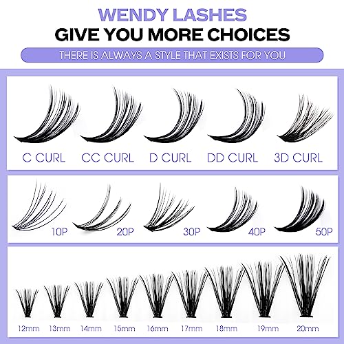 Individual Cluster Lashes 30D/40D Mixed Natural Eyelash Clusters