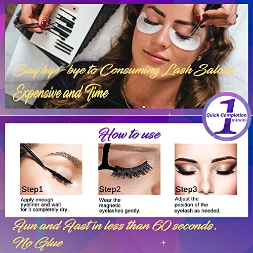DUOERLA Magnetic Eyelashes Magnetic Lashes Natural