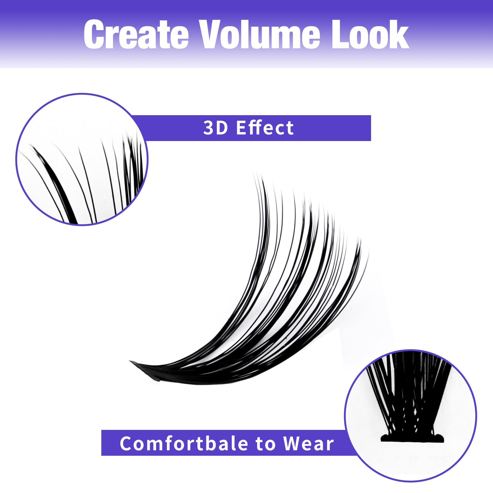 Individual Cluster Lashes 30D/40D Mixed Natural Eyelash Clusters