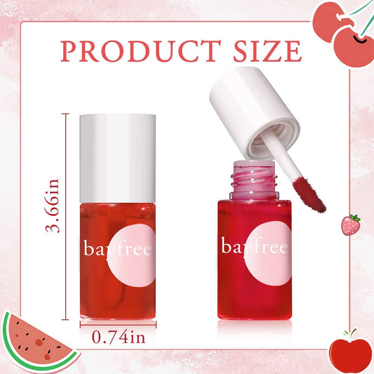 4 Colors Lip Tint Stain Set,Korean Lip Gloss Lip Tint Stain Mini Liquid Lipstick Multi-