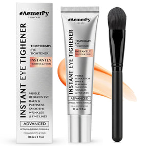 Instant Firm Temporary Eye Tightener: Advanced Tightening & Lifting Cream With Brush For Eye Bags, Wrinkles, Puffiness, Fine Lines – Lightweight, Easy Wear Formula, Gentle For All Skin Types. 1 Oz