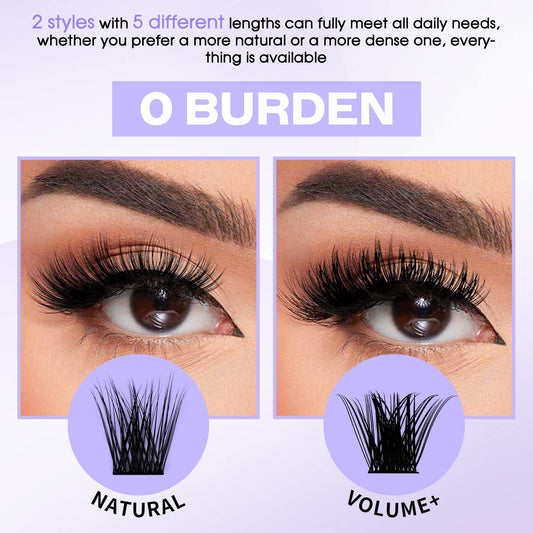 Individual Cluster Lashes 30D/40D Mixed Natural Eyelash Clusters