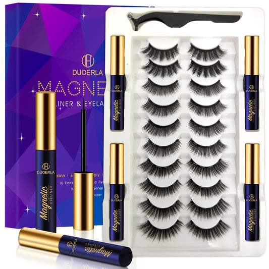 DUOERLA Magnetic Eyelashes Magnetic Lashes Natural