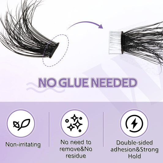 Individual Cluster Lashes 30D/40D Mixed Natural Eyelash Clusters