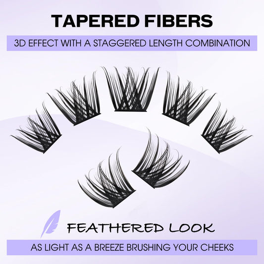 Individual Cluster Lashes 30D/40D Mixed Natural Eyelash Clusters