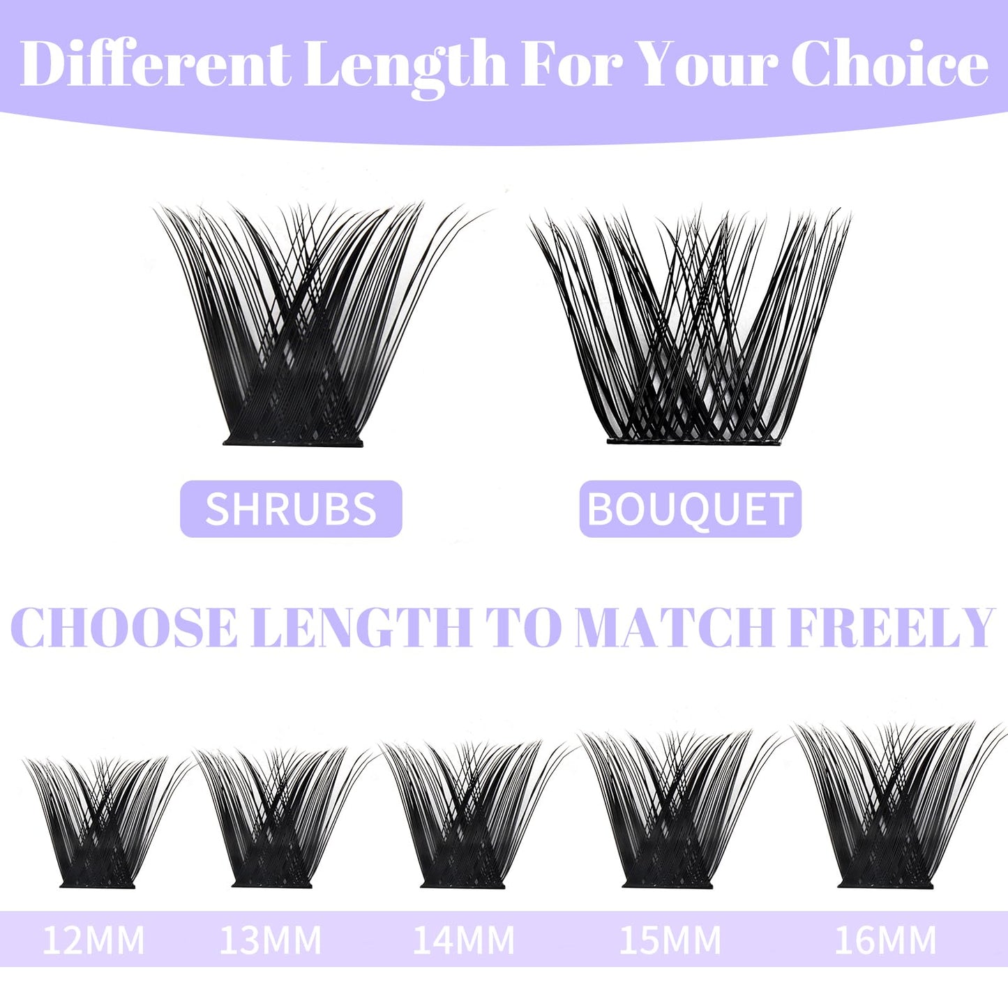 Individual Cluster Lashes 30D/40D Mixed Natural Eyelash Clusters