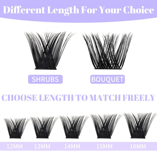 Individual Cluster Lashes 30D/40D Mixed Natural Eyelash Clusters