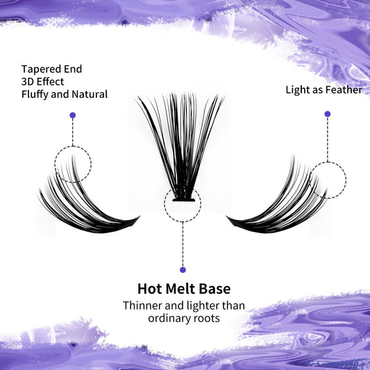 Individual Cluster Lashes 30D/40D Mixed Natural Eyelash Clusters