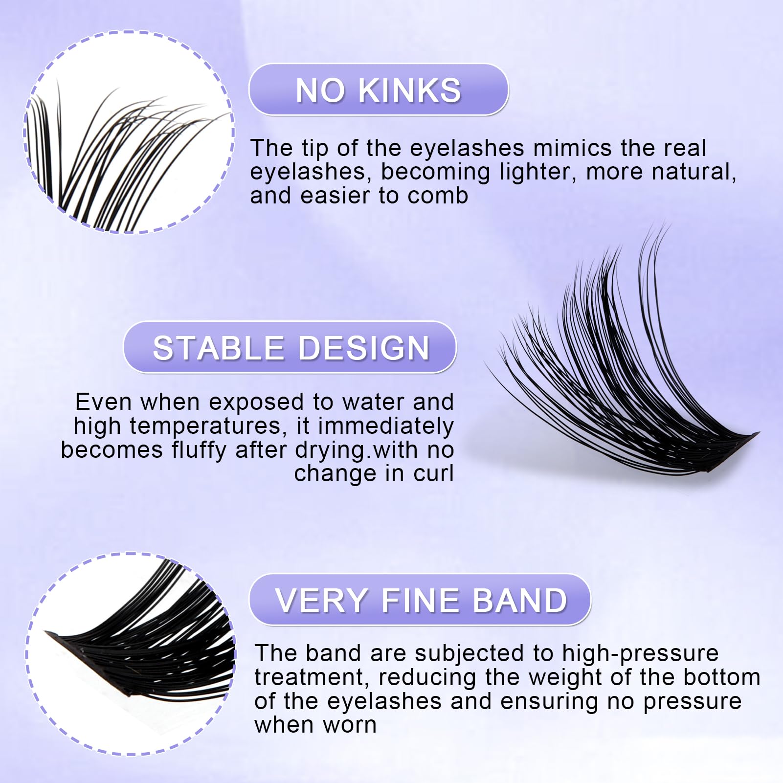 Individual Cluster Lashes 30D/40D Mixed Natural Eyelash Clusters