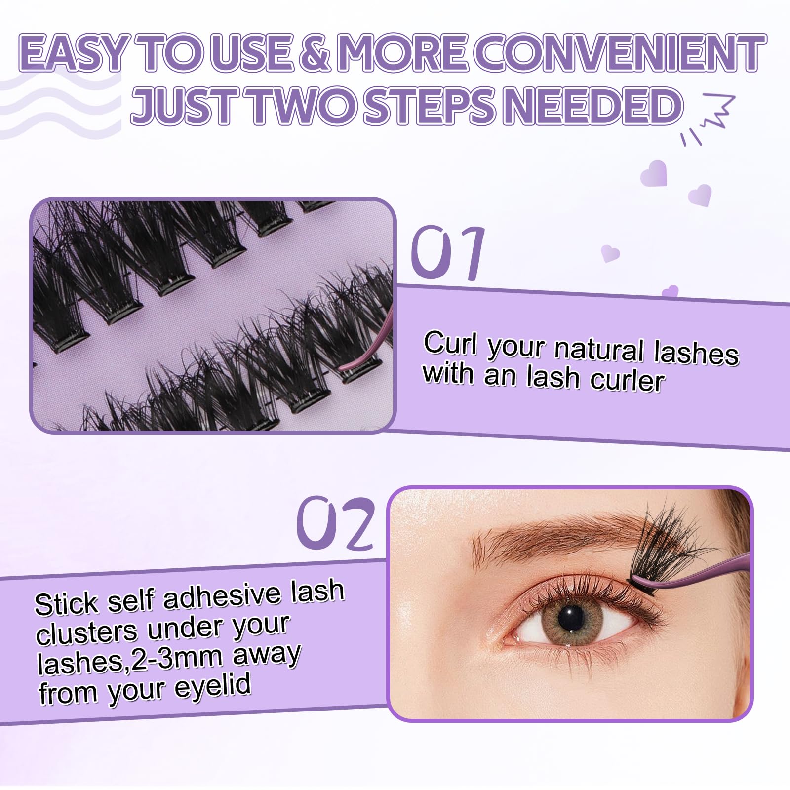 Individual Cluster Lashes 30D/40D Mixed Natural Eyelash Clusters