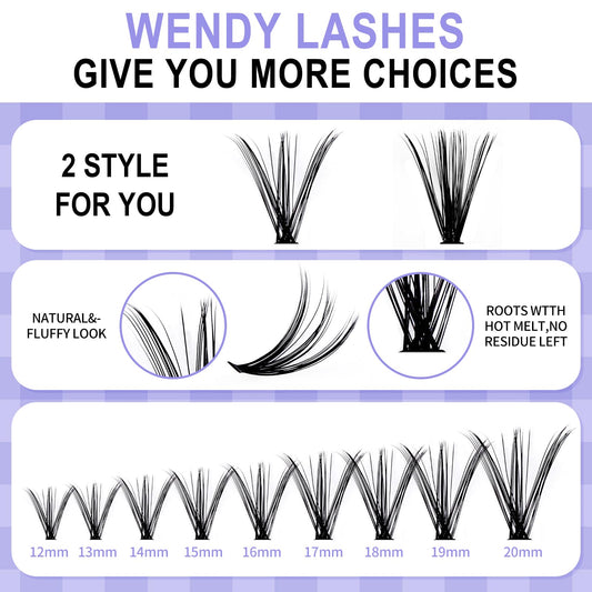 Individual Cluster Lashes 30D/40D Mixed Natural Eyelash Clusters