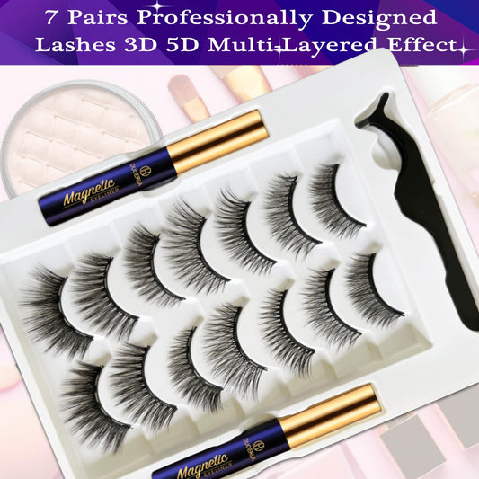 DUOERLA Magnetic Eyelashes Magnetic Lashes Natural