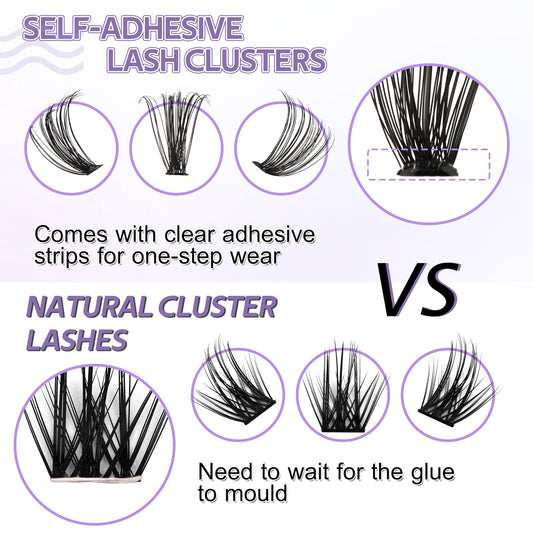 Individual Cluster Lashes 30D/40D Mixed Natural Eyelash Clusters