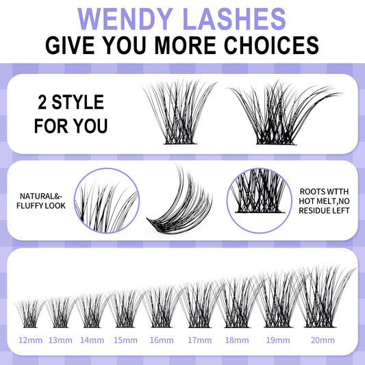 Individual Cluster Lashes 30D/40D Mixed Natural Eyelash Clusters