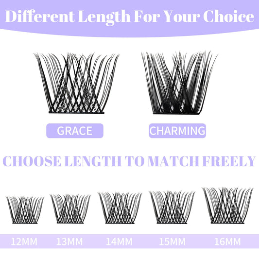 Individual Cluster Lashes 30D/40D Mixed Natural Eyelash Clusters