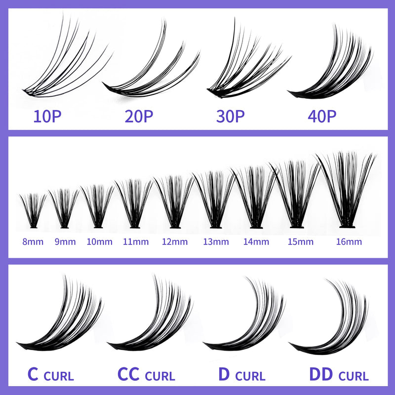 Natural Eyelash Clusters