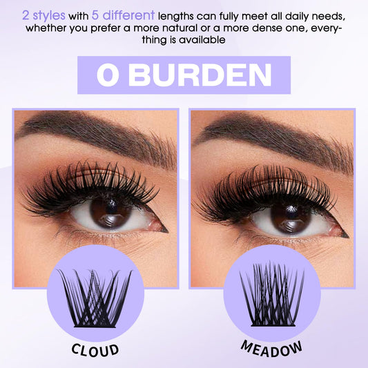 Individual Cluster Lashes 30D/40D Mixed Natural Eyelash Clusters
