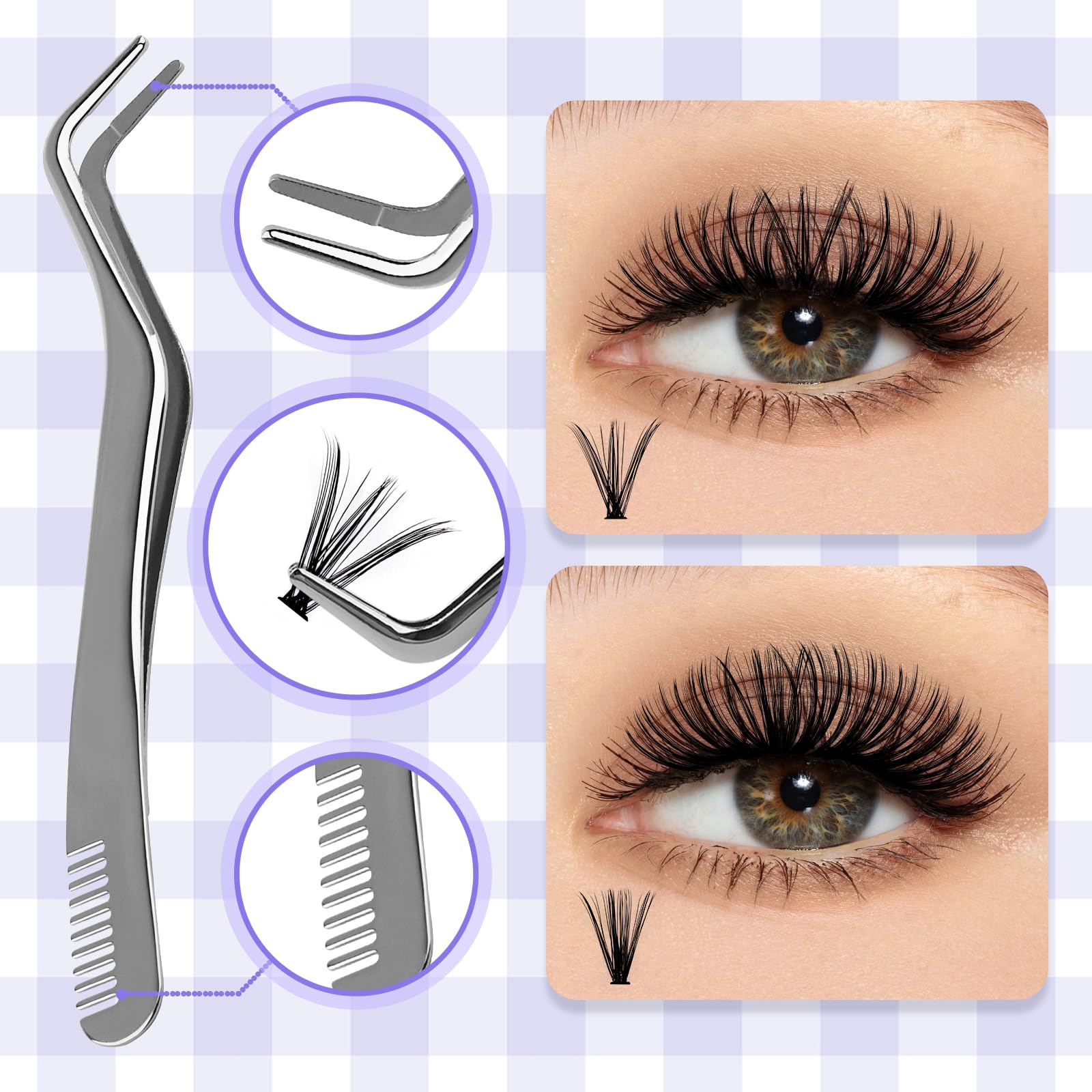 Individual Cluster Lashes 30D/40D Mixed Natural Eyelash Clusters