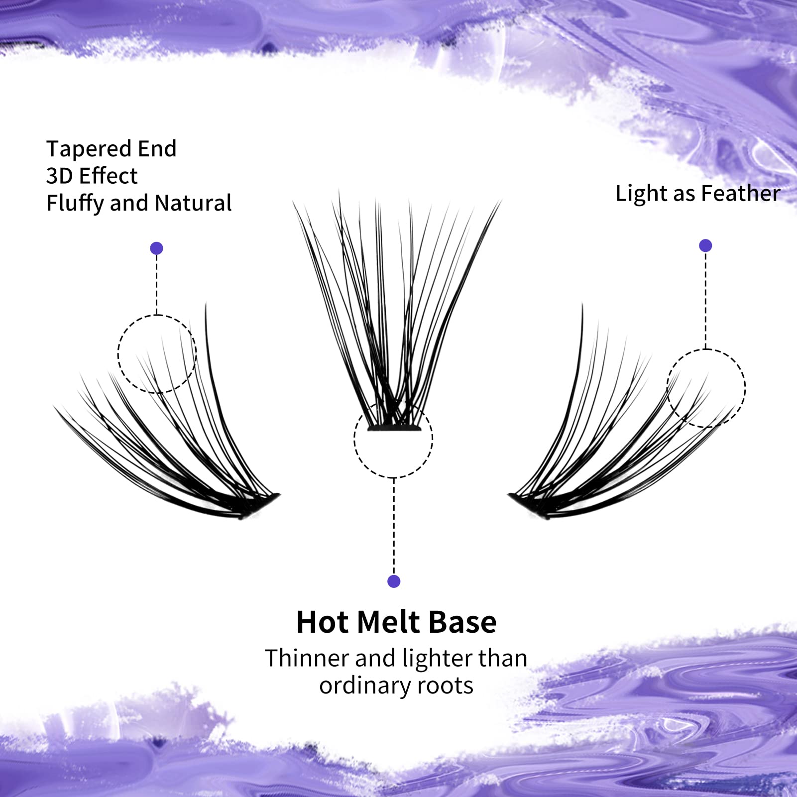 Individual Cluster Lashes 30D/40D Mixed Natural Eyelash Clusters