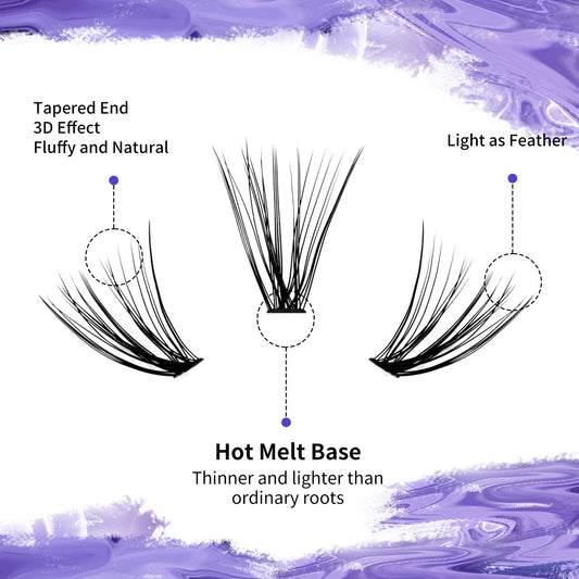 Individual Cluster Lashes 30D/40D Mixed Natural Eyelash Clusters