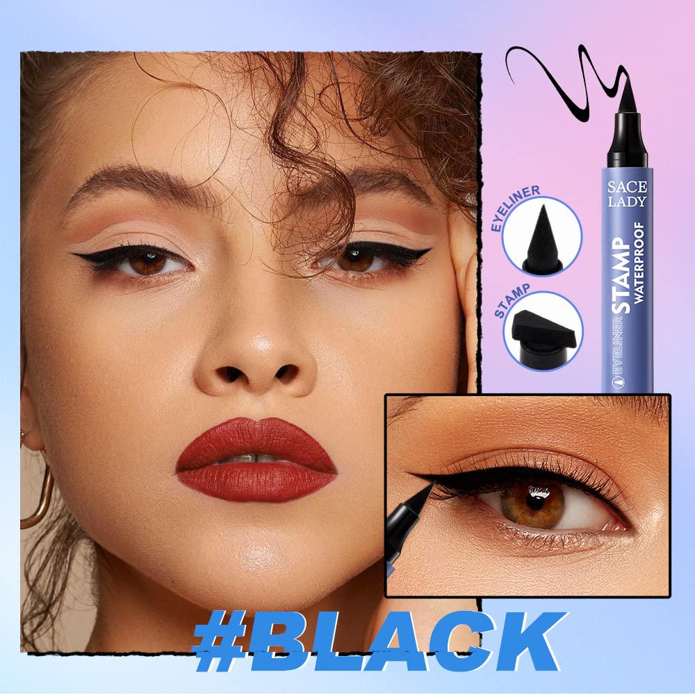 SACE LADY Eyeliner Stamp, Black Cat Eye Liner Make